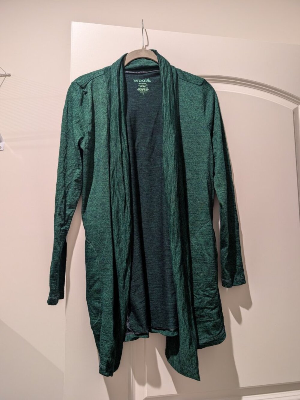 wool& Emerald Green Long Sleeve Landmark Cardigain XS